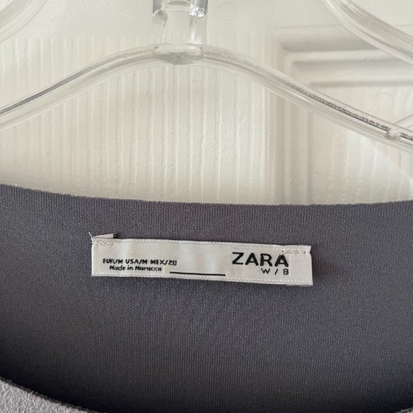 Zara Suede Sweater with Wool Accents - Picture 2 of 3